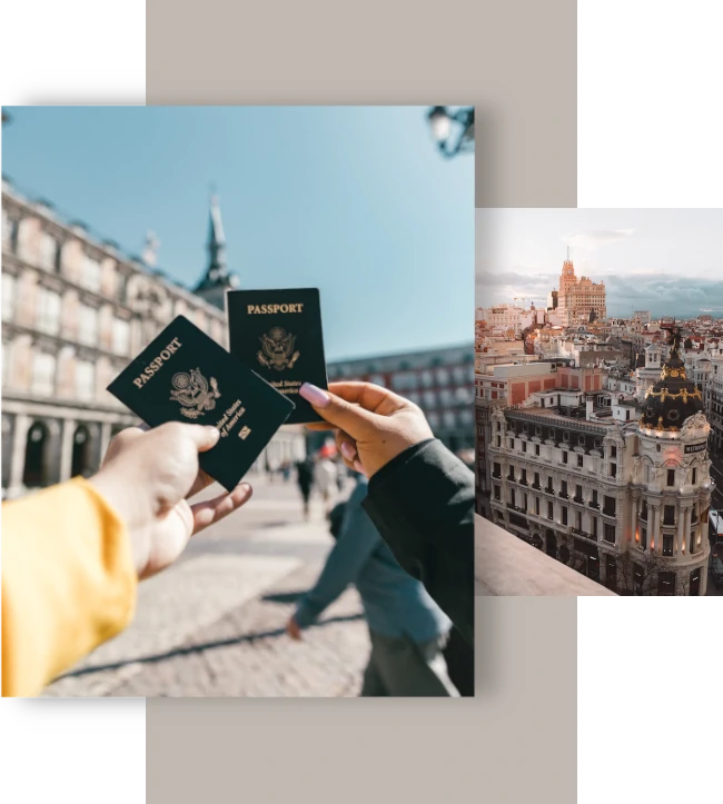 passport and building